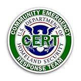 2 (Pieces) 3" and 5" Community Emergency Response Team Sticker, Waterproof Vinyl Decals for Many Purpose Like Cars, Trucks, Laptops, Phones, Windows and More