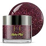 SNS Nail Dip Powder, Gelous Color Dipping Powder - Glam Slam (Red, Glitter) - Long-Lasting Dip Nail Color Lasts 14 Days - Low-odor & No UV Lamp Required - 1 oz