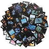 MIKIMIQI 120 Pcs Vintage Stickers DIY Scrapbooking Junk Journal Supplies Plant Flowers Film Adhesive Floral Decorative Vintage Paper Aesthetic Art Craft Embellishment for Notebook Daily Planner