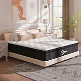 CRYREINA Queen Mattress, 12 Inch Queen Hybrid Mattress in a Box, Upgrade Individually Pocket Springs, Medium Firm, Pressure Relief, Breathable Comfort and Durable, CertiPUR-US Certified
