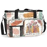 84hoods Waterproof Work Bag with Large Compartments, Padded Laptop Storage and Multiple Pockets. God Jesus Christian Faith Religious Gift. Shoulder Bag for Work. Women of Bible.