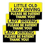 SUNHADO Little Old Lady Driving Please Be Patient, Retro Funny Car Genz Car Accessories Funny Bestie Gift Sticker Vehicle Decal Gift Fun Driver Senior New
