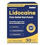 Sumifun 4% Lidocaine Pain Relief Patches 30 Count Maximum Strength Numbing Gel Patch for Back Knee Neck Joint Ache Muscle Soreness Topical Analgesic FSA or HSA Eligible
