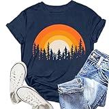 NEWKA Hiking Shirts Women Forest Adventure T-Shirt Nature Travel Lover Tee Outdoor Camping Tops