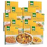 Ashoka Meals 1932, Heat & Eat Meal Kit, Customer Favorites, Kosher Certified, Plant-Based Variety Pack, On the Go Meal, Great for Outdoors, Authentic Indian Food, No Preservatives, Pack of 10