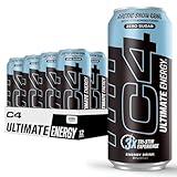 C4 Ultimate Sugar Free Energy Drink 16oz (Pack of 12) | Arctic Snow Cone | Pre Workout Performance Drink with No Artificial Colors or Dyes