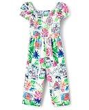Gymboree,Girls,and Toddler Short Sleeve Jumpsuit,Tropical Sea,5T