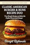 Classic American Burger & Buns Recipe Duo: A step-by-step guide to crafting classic American burgers from scratch.