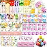 KONEUK 120 PCS Spa Party Supplies for Women, Spa Party Favors Include Face Masks Skincare, Hand Cream, Lip Balm, Under Eye Patches, Lip Mask and Foot Bath Bombs, Spa Birthday Sleepover Party Supplies