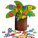 CHEFAN Felt Letter Tree Freestanding Coconut Tree Alphabet Game Set Props from The Childhood Favorite Book for Early Education