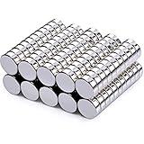 MIN CI 100 Pcs Strong Round Small Rare Earth Magnets, Mini Refrigerator Neodymium Magnets Disc for Whiteboard Locker Fridge Crafts Dry Erase Board Cabinets