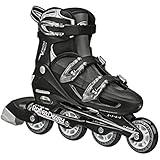 Roller Derby V-Tech 500 Inline Skates with Adjustable Sizing for kids, teens, and adults, Large (6-9), Black