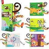 beiens Baby Books Toys, Touch and Feel Crinkle Cloth Book for Infant Baby 0-3-6-12-18 Months, Early Development Interactive Stroller Soft Toys, Easter Basket Essentials Shower Gifts for Boys Girls