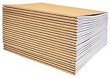 Better Office Products Kraft Notebooks 24 Pack, Blank Unlined, 8.3 in x 5.5 in, A5 Size, 60 White Pages, 80 GSM, Soft Cover Notebooks, Stitched Spines, Art Drawing Sketchbook