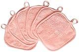 BloomSesame Makeup Remover Cloths for Face, Eye, Lips - Reusable Makeup Remover Pads Soft Microfiber Facial Cleansing Cloths 5 x 5 inch 6 Pack (Coral)