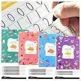 YAMMI Reusable Large Grooved Handwriting Practice Books for Kids, 10.3in×7.3in Magic Practice Copybook, Handwriting Practice Workbook, Copy Books for Preschool Kids Age 3-8