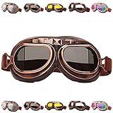 Peicees Vintage Helmet Goggles Motorcycle Goggles Bike Motorcross Pilot Goggle
