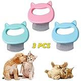 Cat Comb Pet Cat Short & Long Hair Removal Massaging Shell Comb Soft Deshedding Brush Grooming and Shedding Matted Fur Remover Massage Dematting Tool for Dog Puppy Rabbit Bunny (3 Piece)
