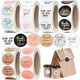 3000Pcs 1Inch Thank You Stickers, 6Rolls Thank You for Supporting My Small Business Stickers Handmand Thank You for Your Order Stickers Labels Packing Supplies for Baking Envelopes Gift Wraps Crafts