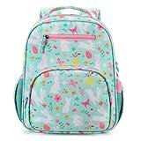 mibasies Girls Backpack 5-8: Lightweight Kids Backpacks for Girls - Girl Bookbag for Elementary School - Rabbit