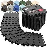 Gym Flooring Set - Interlocking EVA Soft Foam Floor Mat, 18 Pieces Puzzle Rubber Tiles Protective Ground Surface Protection, Play Workout Exercise Mats Underlay Matting Sports Pool Home Fitness Garage