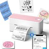 Phomemo Bluetooth Thermal Label Printer, 241BT 4X6 Wireless Shipping Labels Printer for Small Business, Pink Label Printers for Shipping Package, Compatible with iPhone, Android, Amazon, Shopify, USPS