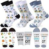 Luvsweets Occupational Therapy Gifts Socks - 3 Pairs Soft OT Themed Socks, Occupational Therapist Thank You Appreciation Birthday Graduation Thanksgiving Christimas OT Month Gift for Women Men