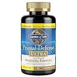 Garden of Life Probiotics for Digestive Health and Gut Health Balance, Primal Defense Ultra Ultimate Formula, 15 Billion CFU and 13 Strains Plus HSOs, Vegetarian and Gluten Free, 216 Capsules
