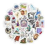 BulbaCraft100Pcs Fairytale Stickers for Water Bottle and Laptop - Fairytale Party Favors & Decorations, Waterproof Vinyl Decals, Fantasy and Storybook Stickers, Gifts for Women & Men