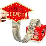 VABAMNA 2025 Graduation Gifts, Class Of 2025 Money Gift Box, Funny Surprise Cash Gift Idea Kit For Boys Girls College High School Congrats Grad Black Red