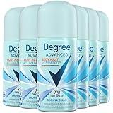 Degree Women’s Travel Deodorant Antiperspirant 6-Pack – Body Heat Activated 72H Protection Mini Dry Sprays, Shower Clean Scent, 1 Oz Ea