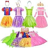 Meland Princess Dress Up - Dress Up Clothes for Girls with Toys,Christmas Birthday Gift for Toddler Girls 3,4,5,6,7,8 Years