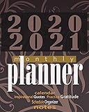 2020-2021 Monthly Planner: Blue Sky 8x10inch 2 Years Monthly Planner Calendar Schedule Organizer From January 1,2020 to December 31,2021 (24 Months ... With Holidays and Motivational Quotes