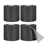 Dimora Pre Wrap Athletic, 4 Rolls Prewrap Headband for Hair, 120 Yards Foam Underwrap Athletic Tape, Best Padding for Underneath Sports Tape, 2.75 Inches x 30 Yards - Black