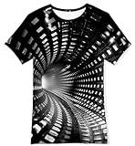 uideazone Boys and Girls Graphic Tee Shirts Funny 3D Printed Short Sleeve Optical Illusion Shirt Top 6-8 Years''