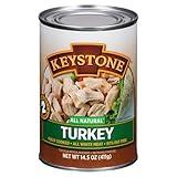 Keystone Meats All Natural Heat and Serve Canned Turkey – 14.5 oz – Fully Cooked and Ready to Eat Canned Meat – All White Meat – Gluten Free – Kitchen Essential for Everyday Meals, Emergency Survival Food – Shelf Stable for 5 Years – Made in the USA – Family Pack of 1