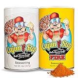 Cajun Two Step Seasoning by StaleKracker - Variety Pack with Original & Fire Blend - Authentic Louisiana Cajun Seasoning - No Salt Cajun Spice for Cooking & Grilling, 2 Pack, 16 oz
