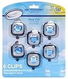 Air Jungles New Car Scent Car Air Freshener Clip, 6 Vent Clips, 4ml Each, Long Lasting Air Freshener, Up to 180 Days Odor Eliminator