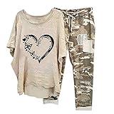 epic deals of the day prime today only Womens Plus Size 2 Piece Travel Outfits 2024 Loose Cotton Linen Lounge Sets Summer Casual Jogger Sets Pants Suit plus size pant suit Khaki M