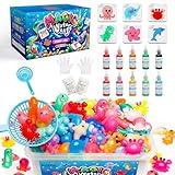 Kiditos Magic Water Elf Toy Kit,Aqua Fairy Water Gel Kit-10 Magic Gels&6 Molds-Make Your Own Water Pets&Squishy Toys–Fun Summer DIY Craft Kit,Birthday Gifts&Party Favors for Kids Ages 3+