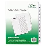 Office Essentials 11676 Table 'n Tabs Dividers, 26-Tab, Letter