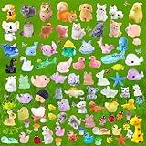 U-Zimikee 150 Pcs Mini Resin Animals Miniature Animal Figurines Small Tiny Figures Bulk for Fairy Garden Décor Micro Landscape Ornaments Dollhouse Craft Accessories