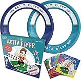 Activ Life Flying Rings for Kids, Fun Beach Toys, Gifts for Boys Girls Teens, Cool Family Outdoor Games, Play at Swimming Pool, Playground, Basket Fillers Birthday Presents, Navy/Teal