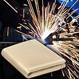 vuwo Welding Blanket - Heavy Duty Fiberglass Fireproof Blanket 4 x 6 inch 1022°F Heat Resistant Flame Retardant Protective Mat Thickened High Temp Insulation Fabric Blanket for Soldering Brazing Grill