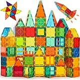 FNJO Magnetic Tiles, 110PCS Magnet Building Set, Magnetic Building Blocks,Construction STEM Learning and Playing Toys for Kids, Montessori Toy for Preschool Boys Girls Toddlers Classroom Must-Haves