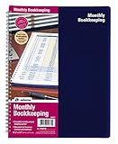 Adams Bookkeeping Record Book, Monthly Format, White (AFR71), 8.5 x 11 inches
