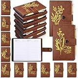 Spakon Fathers Day Christian Gift Bulk Leather Bible Verse Study Notebook Religious Ballpoint Pen Prayer Journal Notepad for Graduation Women Men Church Sunday School(40 Pcs,English Aesthetics)