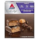 Atkins Endulge Chocolate Caramel Mousse Bar, Dessert Favorite, 1g Sugar, High in Fiber, 5 Count