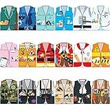 18 Pcs Kids Dress up Clothes Set Boys Community Helpers Dress up Costume Career Role Play Toddler Cosplay Vest Doctor, Police, Fireman Construction Worker Pretend Play for Preschool