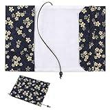 Piriuuo Book Covers for Paperbacks Fit for 5.5x8.2 inch, Book Cover Protector Adjustable Fabric Books Sleeve Covers Floral Flower Pattern Books Cloth for Hardcover Softcover Book Novels